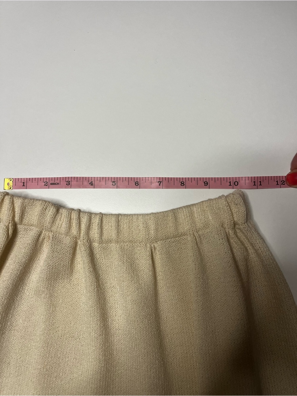 St. John Evening Vintage Cream Two-Piece Skirt Set with Black Trim - Picture 9 of 9